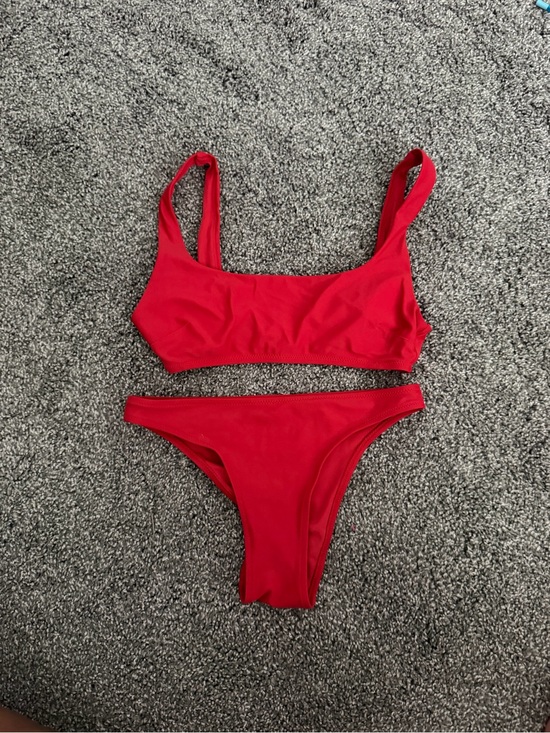 aerie Other - aerie Red Scoop Bikini Set